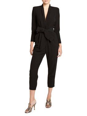A.L.C. Kieran Capri Jumpsuit – Black, Tailored Minimalist, Size 8